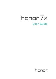 Huawei Honor 7X manual. Camera Instructions.